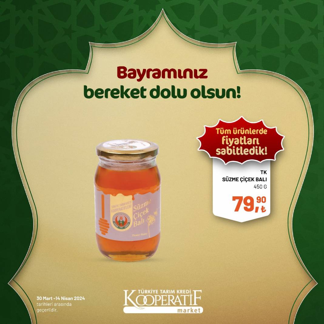 Tarım Kredi Market'ten Ramazan Bayramına çok özel dev indirim! 30 Mart 14 Nisan tarihleri arasında geçerli olacak ürün kataloğunu yayınladı 80