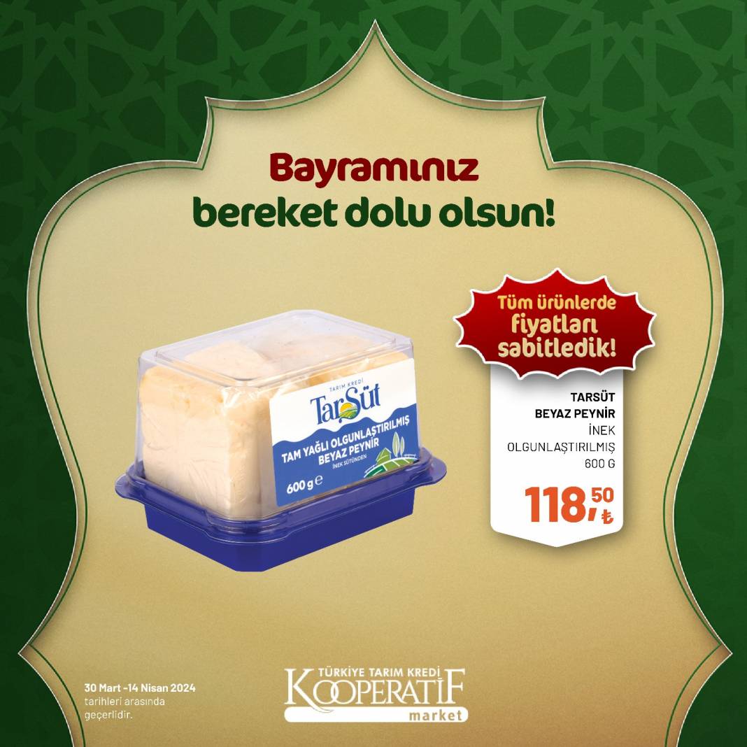 Tarım Kredi Market'ten Ramazan Bayramına çok özel dev indirim! 30 Mart 14 Nisan tarihleri arasında geçerli olacak ürün kataloğunu yayınladı 86