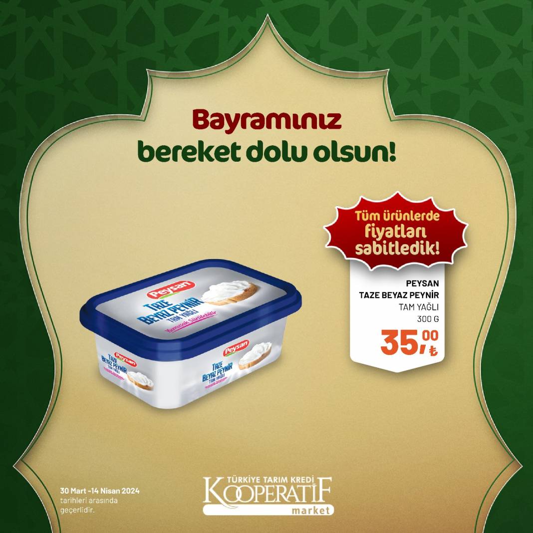 Tarım Kredi Market'ten Ramazan Bayramına çok özel dev indirim! 30 Mart 14 Nisan tarihleri arasında geçerli olacak ürün kataloğunu yayınladı 90