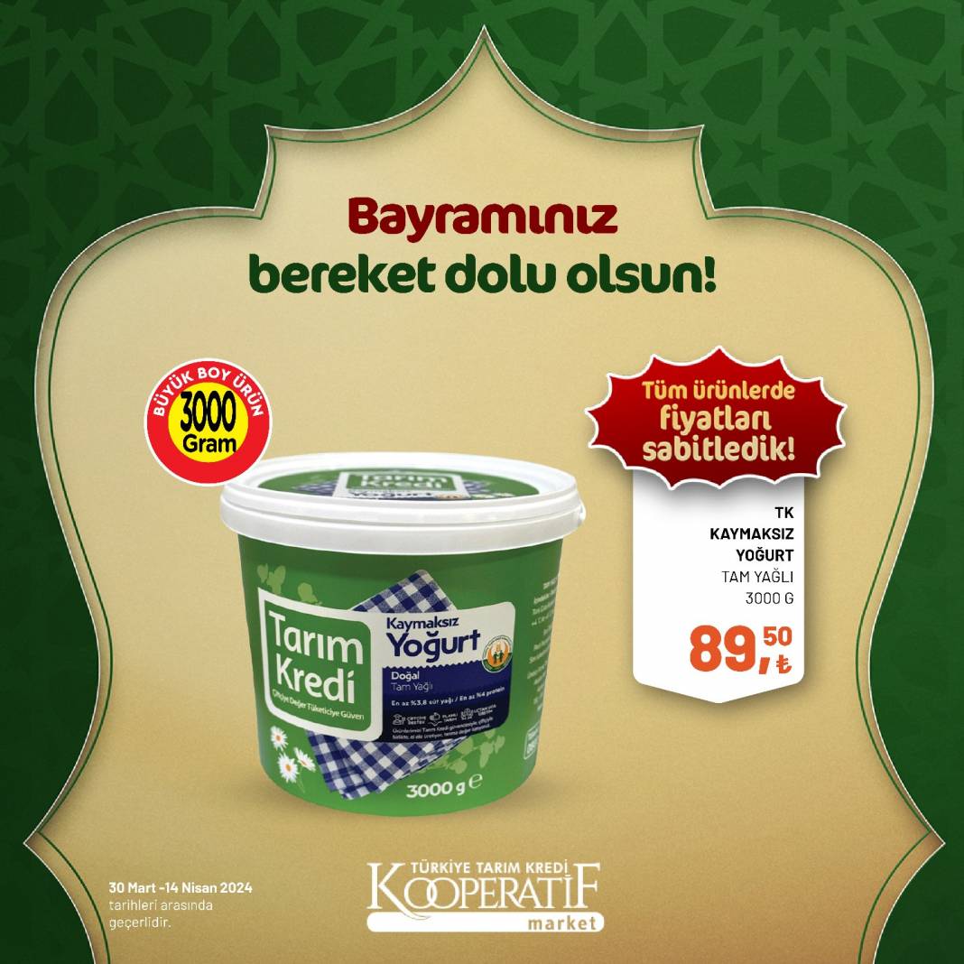 Tarım Kredi Market'ten Ramazan Bayramına çok özel dev indirim! 30 Mart 14 Nisan tarihleri arasında geçerli olacak ürün kataloğunu yayınladı 97