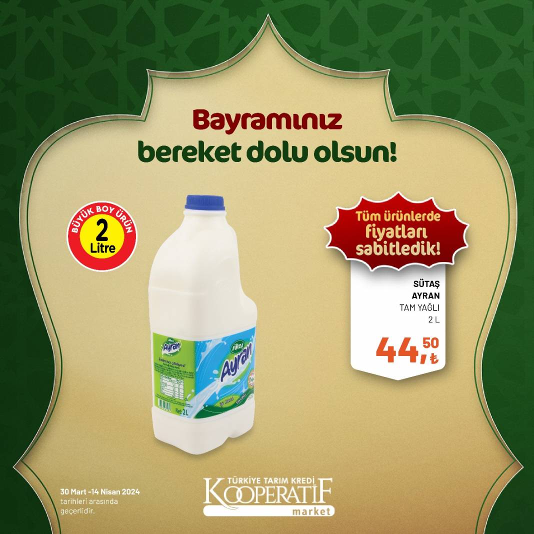 Tarım Kredi Market'ten Ramazan Bayramına çok özel dev indirim! 30 Mart 14 Nisan tarihleri arasında geçerli olacak ürün kataloğunu yayınladı 99