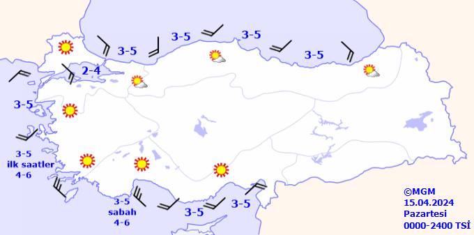 Bugün hava durumum nasıl olacak, yağmur var mı, sıcaklıklar kaç derece olacak! 15 Nisan 2024 Pazartesi hava durumu 10