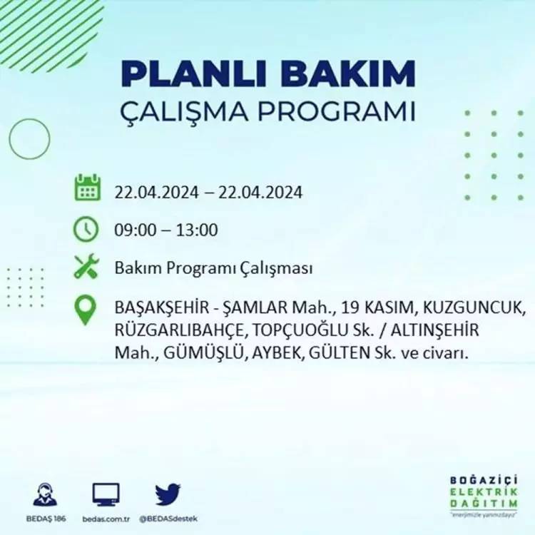 İstanbullular dikkat! BEDAŞ gün ve saat vererek uyardı! 22 Nisan Pazartesi 18 ilçe karanlığa gömülecek, İşte o ilçeler... 21