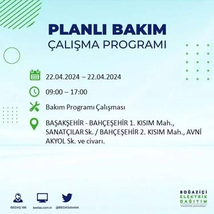 İstanbullular dikkat! BEDAŞ gün ve saat vererek uyardı! 22 Nisan Pazartesi 18 ilçe karanlığa gömülecek, İşte o ilçeler... 22