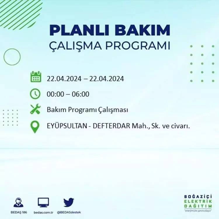 İstanbullular dikkat! BEDAŞ gün ve saat vererek uyardı! 22 Nisan Pazartesi 18 ilçe karanlığa gömülecek, İşte o ilçeler... 41