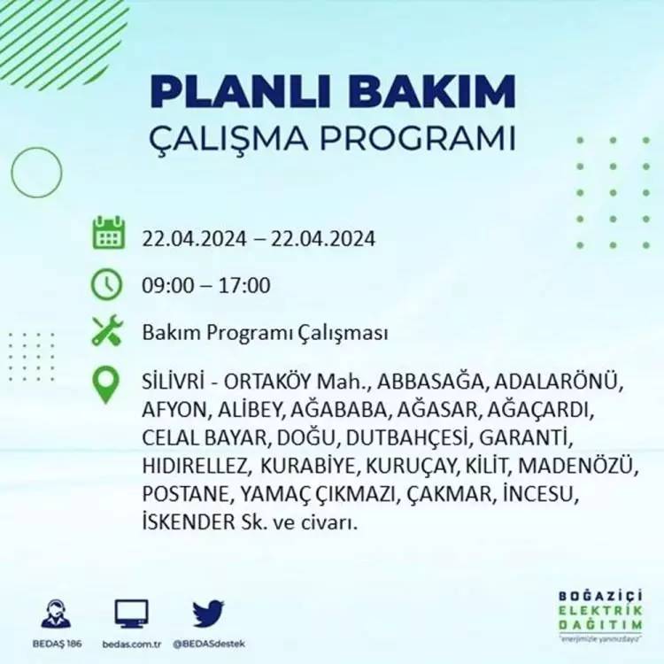 İstanbullular dikkat! BEDAŞ gün ve saat vererek uyardı! 22 Nisan Pazartesi 18 ilçe karanlığa gömülecek, İşte o ilçeler... 68