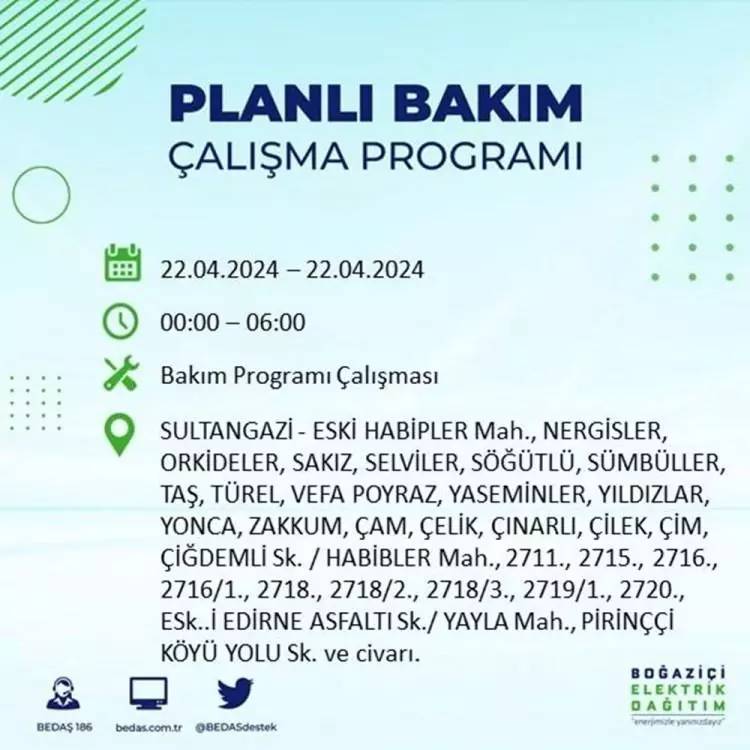 İstanbullular dikkat! BEDAŞ gün ve saat vererek uyardı! 22 Nisan Pazartesi 18 ilçe karanlığa gömülecek, İşte o ilçeler... 70