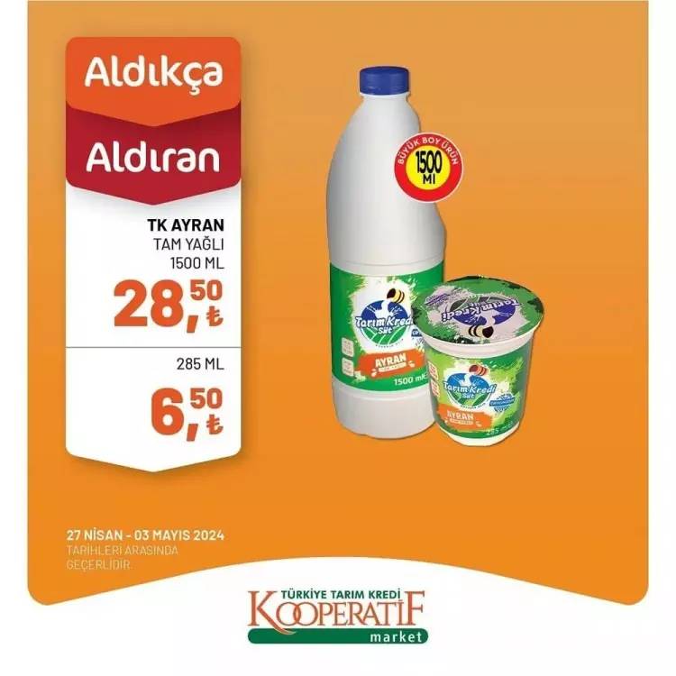 Tarım Kredi Market, 27 Nisan-3 Mayıs tarihleri arası geçerli olacak özel indirimli ürün listesini yayınladı! 14