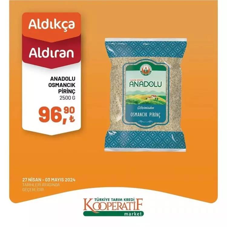 Tarım Kredi Market, 27 Nisan-3 Mayıs tarihleri arası geçerli olacak özel indirimli ürün listesini yayınladı! 23