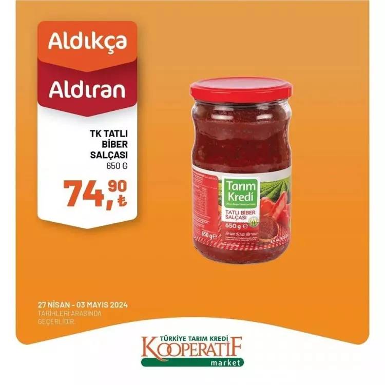 Tarım Kredi Market, 27 Nisan-3 Mayıs tarihleri arası geçerli olacak özel indirimli ürün listesini yayınladı! 27