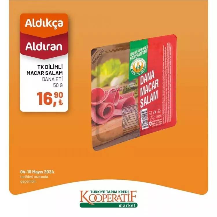 Tarım Kredi Market'ten indirim kampanyaları  devam ediyor! 8-10 Mayıs Tarihleri arasında geçerli indirimli ürün kataloğunu yayınladı 38