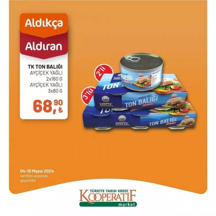 Tarım Kredi Market'ten indirim kampanyaları  devam ediyor! 8-10 Mayıs Tarihleri arasında geçerli indirimli ürün kataloğunu yayınladı 55