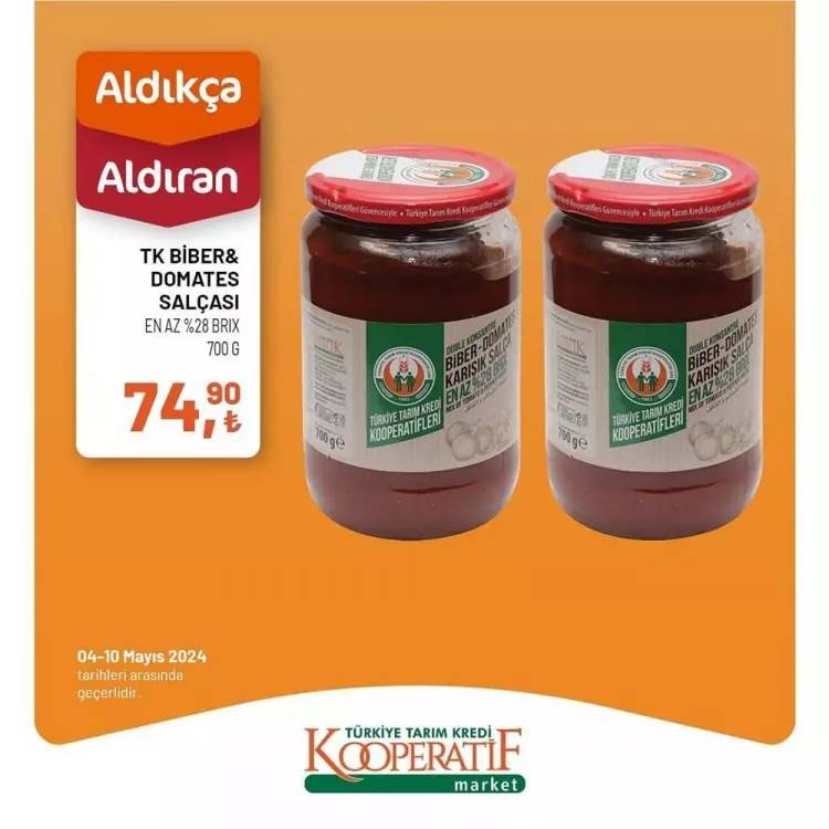 Tarım Kredi Market'ten indirim kampanyaları  devam ediyor! 8-10 Mayıs Tarihleri arasında geçerli indirimli ürün kataloğunu yayınladı 56