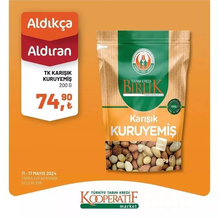 Tarım Kredi Market özel indirimli yeni ürün listesini açıkladı! 11-17 Mayıs 2024 tarihleri arasında geçerli olacak 10