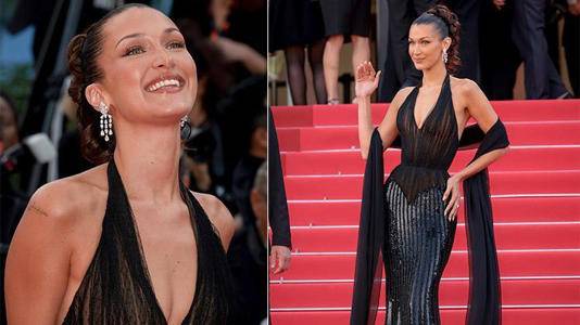 Bella Hadid, Cannes film festivaline damga vurdu, kırmızı halıda şıklığı ve güzelliğiyle göz kamaştırdı 1