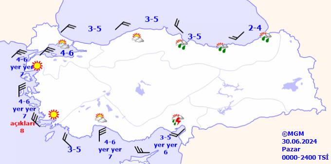 Meteorolojiden kuvvetli yağış ve rüzgar uyarısı: 30 Haziran 2024 Pazar hava durumu ve sıcaklıkları 10