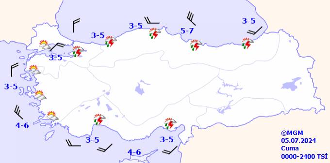 Meteorolojiden 8 il için sarı kod uyarısı, sel ve su baskınlarına dikkat! 5 Temmuz 2024 Cuma hava durumu ve sıcaklıkları 10