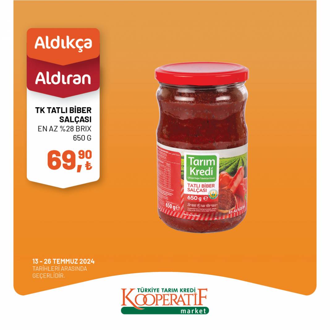 Tarım Kredi Kooperatif Market, 13-26 Temmuz tarihleri arası "Aldıkça Aldıran" ürün kataloğunu yayınladı 63