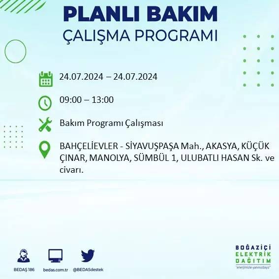 İstanbul karanlığa gömülecek! BEDAŞ uyardı: 18 ilçede elektrik kesintisi, İşte o ilçeler 15