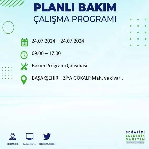 İstanbul karanlığa gömülecek! BEDAŞ uyardı: 18 ilçede elektrik kesintisi, İşte o ilçeler 19