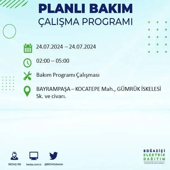 İstanbul karanlığa gömülecek! BEDAŞ uyardı: 18 ilçede elektrik kesintisi, İşte o ilçeler 20