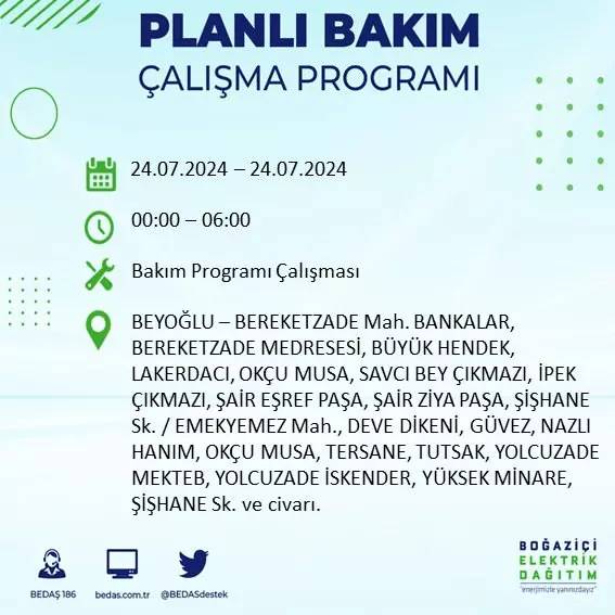 İstanbul karanlığa gömülecek! BEDAŞ uyardı: 18 ilçede elektrik kesintisi, İşte o ilçeler 23