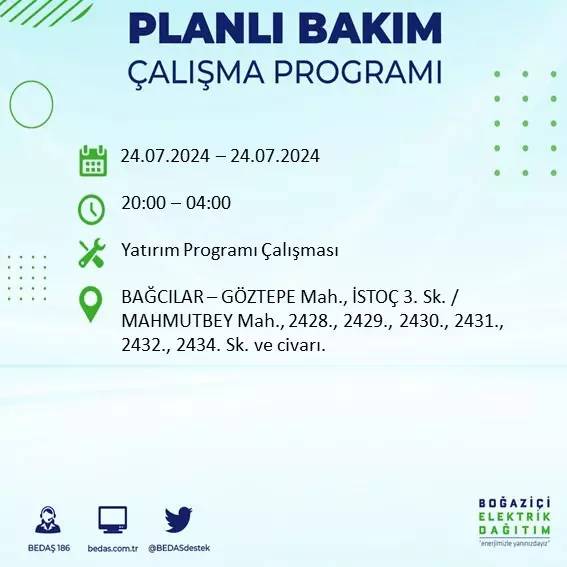 İstanbul karanlığa gömülecek! BEDAŞ uyardı: 18 ilçede elektrik kesintisi, İşte o ilçeler 25