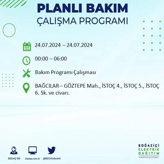 İstanbul karanlığa gömülecek! BEDAŞ uyardı: 18 ilçede elektrik kesintisi, İşte o ilçeler 26