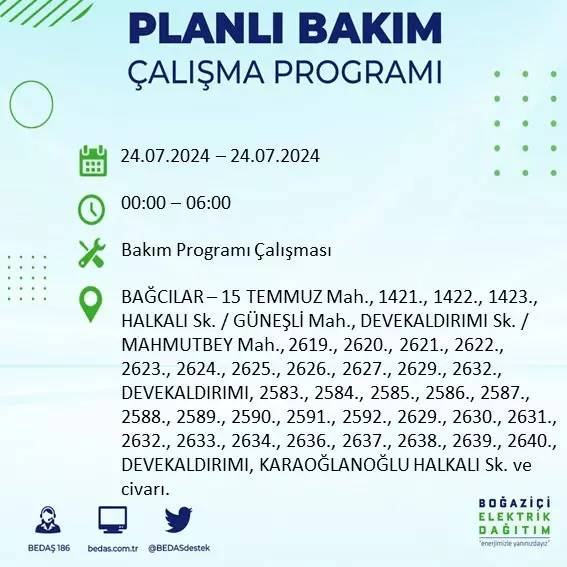 İstanbul karanlığa gömülecek! BEDAŞ uyardı: 18 ilçede elektrik kesintisi, İşte o ilçeler 27