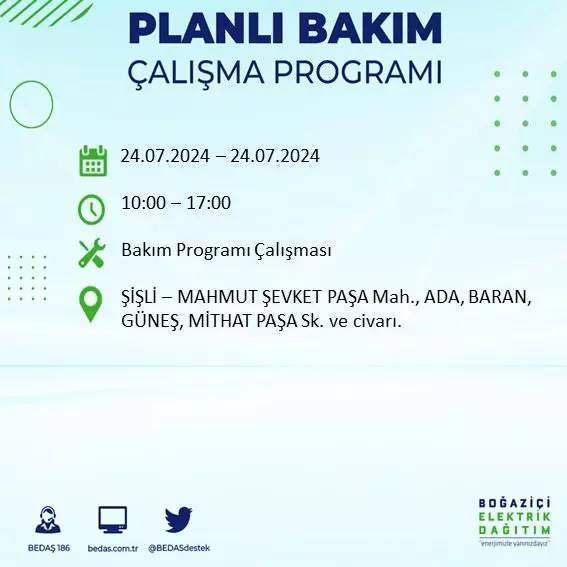 İstanbul karanlığa gömülecek! BEDAŞ uyardı: 18 ilçede elektrik kesintisi, İşte o ilçeler 7