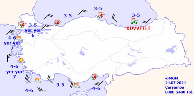 Meteorolojiden 5 il için sarı kod uyarısı! 24 Temmuz 2024 Çarşamba hava durumu ve sıcaklıkları 10