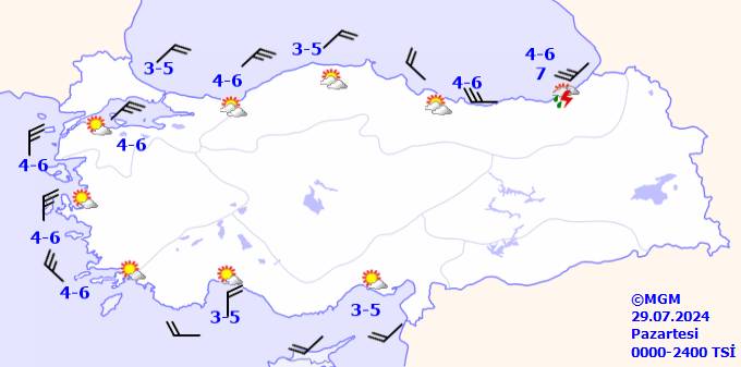 Bugün hava durumu nasıl yağmur yağacak mı, sıcaklıklar ne kadar olacak? 29 Temmuz Pazartesi il il hava durumu ve sıcaklıkları 10