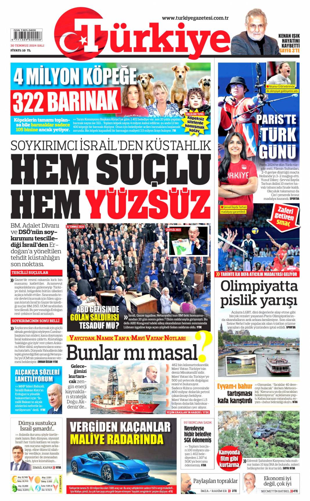 Hem suçlu, hem yüzsüz! 30 Temmuz Salı tüm gazete manşetleri... 1