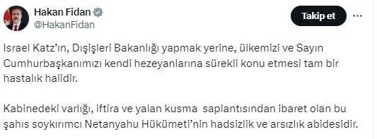 İsrail Dışişleri Bakanı Katz'ın yaptığı alçak paylaşıma tepkiler çığ gibi büyüyor: 'Buraya bak katil, ruh hastası' 9