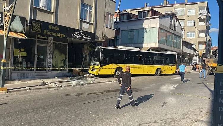 Pendik'te İETT otobüsü iş yerine girdi! Kazada 6 kişi yaralandı 4