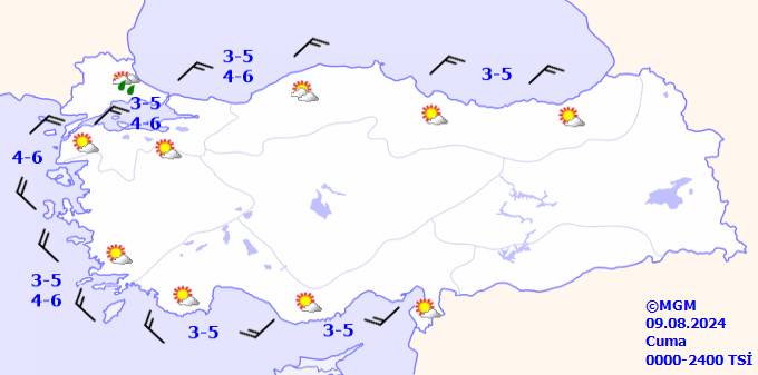 Meteoroloji bir çok il için şiddetli yağış uyarısı! 9 Ağustos 2024 Cuma hava durumu ve sıcaklıkları 10