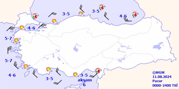 Meteoroloji hafta sonu hava tahmin raporunu açıkladı! O iller için kuvvetli yağış uyarısı! 11 Ağustos Pazar hava durumu ve sıcaklıkları 10