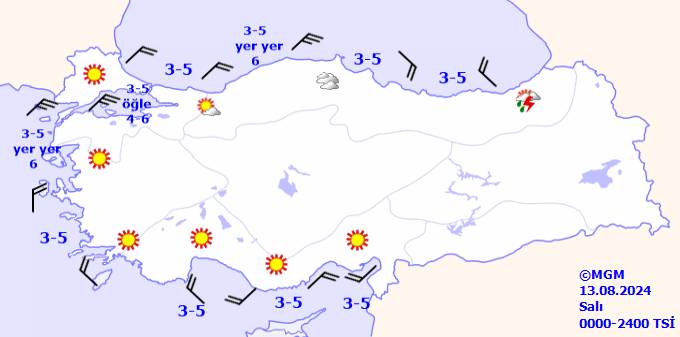 13 Ağustos Salı günü hava durumu nasıl olacak? Bugün sıcaklıklar ne kadar olacak yağmur yağacak mı? 10