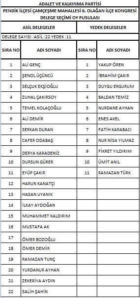 AK Parti Pendik'te delege seçimi yapıldı! İşte delegelerin isim isim listesi 6