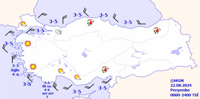 Meteoroloji açıkladı! Bugün hava durumu nasıl olacak? 22 Ağustos 2024 Perşembe tüm illerimizde ve denizlerimizde hava durumu ve sıcaklıkları 10