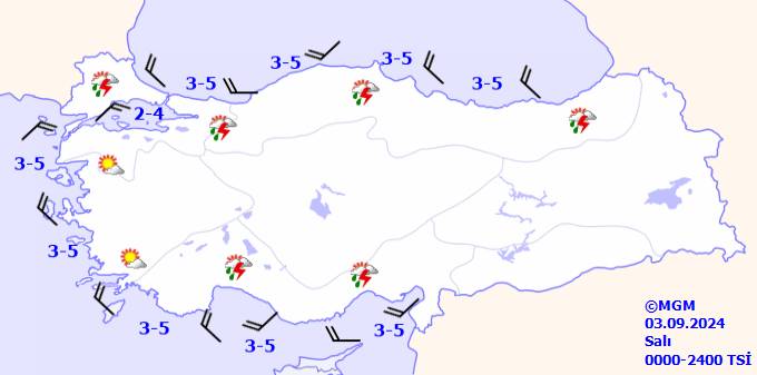 Meteoroloji kuvvetli yağış nedeniyle İstanbul dahil olmak üzere bir çok ili uyardı! 3 Eylül 2024 Salı hava durumu nasıl olacak? 10