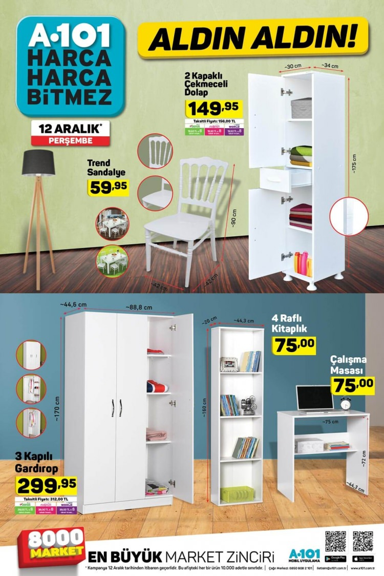 A101 aktüel 12 Aralık | A101 Mobilya ve Inox ankastre kampanyası! 31