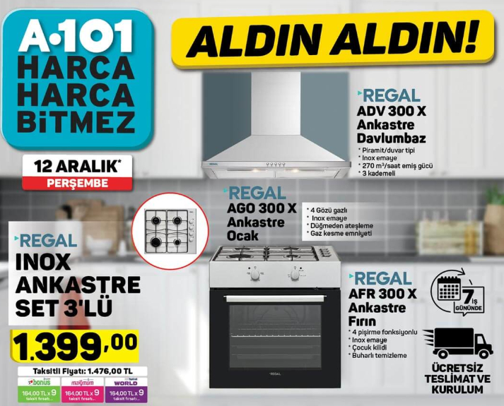 A101 aktüel 12 Aralık | A101 Mobilya ve Inox ankastre kampanyası! 7