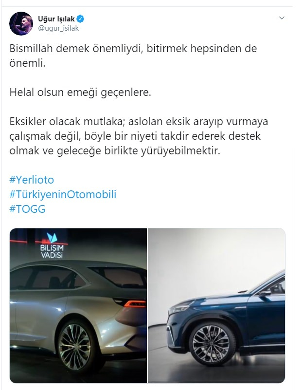 Ünlülerden 'yerli otomobil' paylaşımları 8