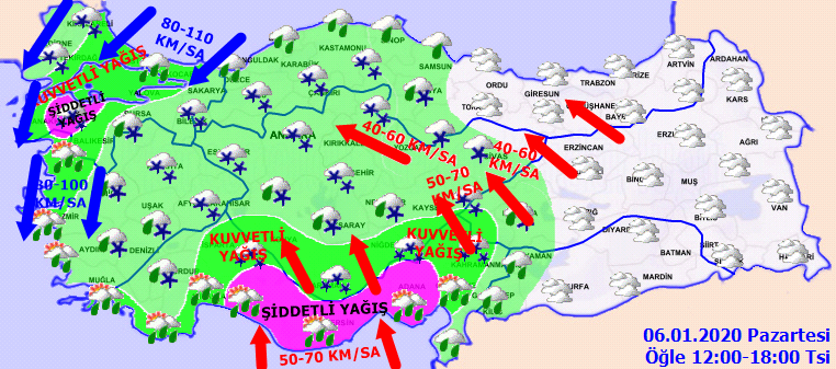 Türkiye yağmur ve kar yağışı etkisinde! 2