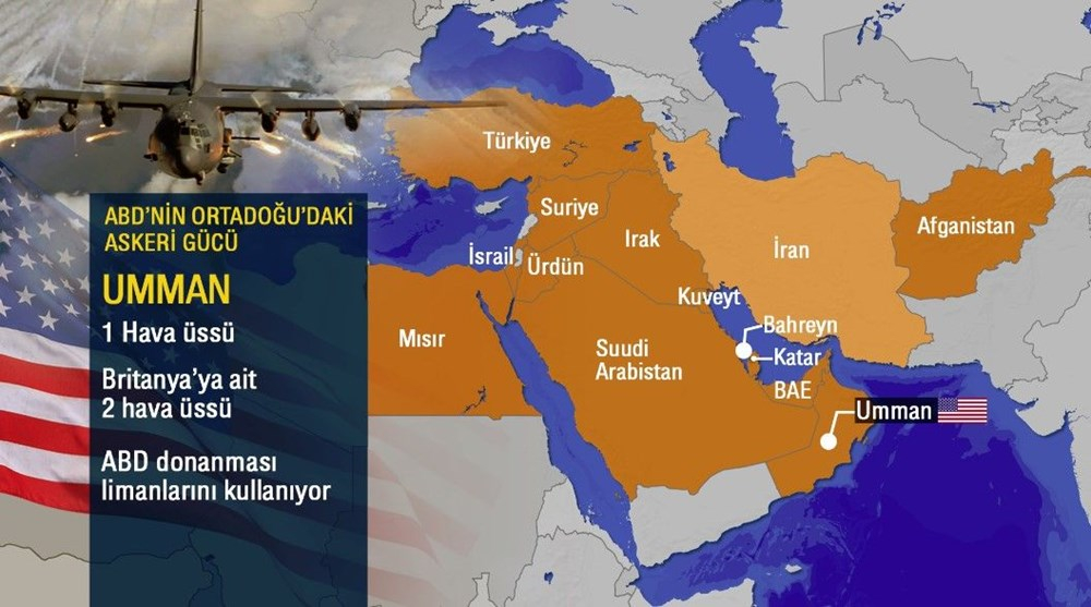 ABD'nin Ortadoğu'da nerelerde kaç üssü var? İşte ABD'nin Ortadoğu askeri gücü 10