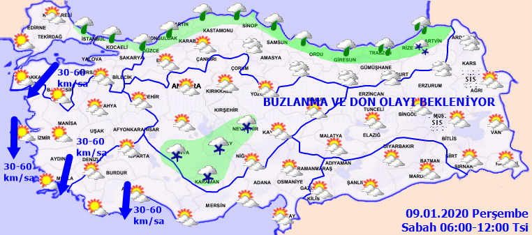 Meteoroloji saat verip uyardı! O saatlerde fırtına,buz ve don geliyor... 2