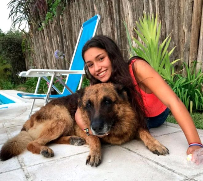 Köpek ile fotoğraf çektirmek isteyen kız, az kalsın suratını kaybediyordu! 1