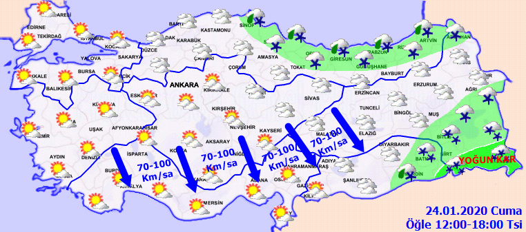 Burada yaşayanlar dikkat! Kuvvetli rüzgar ve kar yağışı geliyor! 2