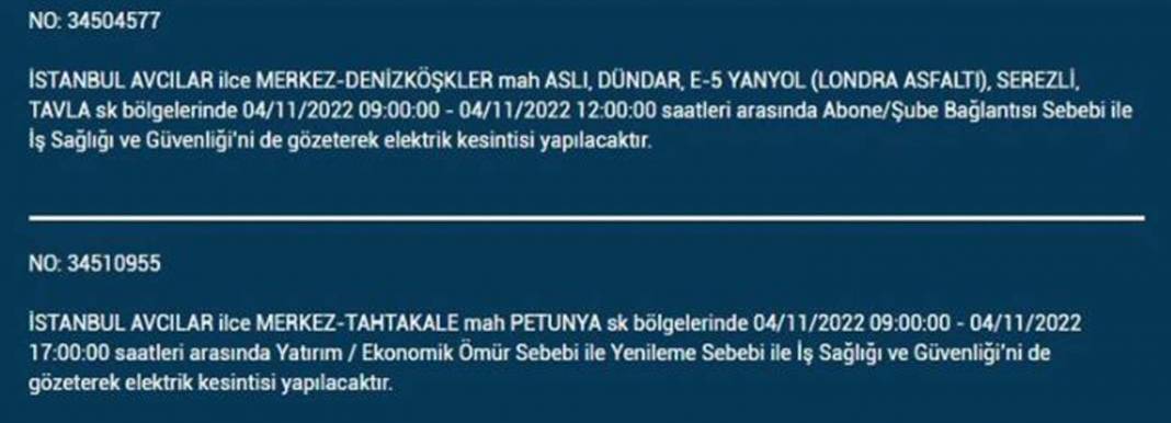 İstanbullular için uyarı! Bugün o ilçe ve mahallelerde elektrikler kesilecek! İşte 4 Kasım 2022 Cuma günü elektrik kesintisi yaşanacak yerler... 2